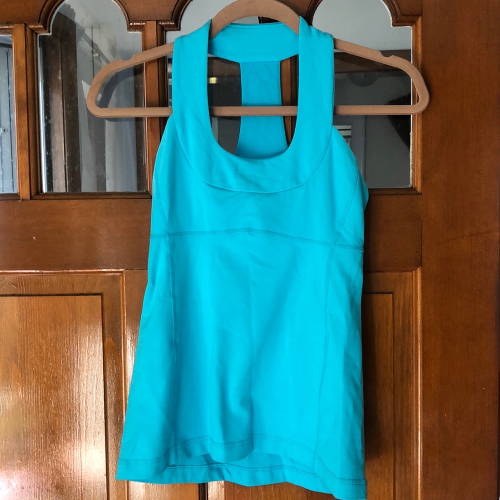 Teal Lululemon racerback workout tank